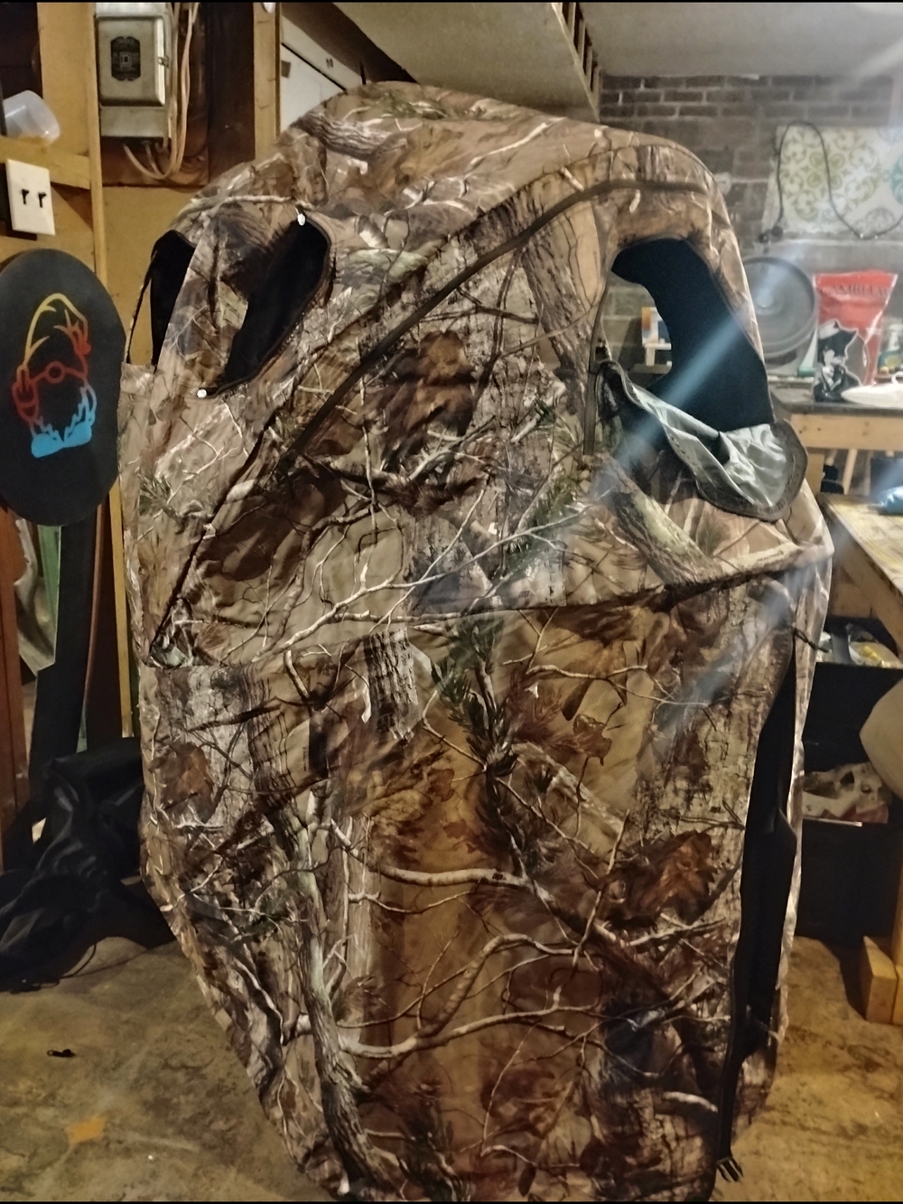 Camouflage Hunting Blind Cover - Realtree-Style Brown Camo - Picture 3 of 7